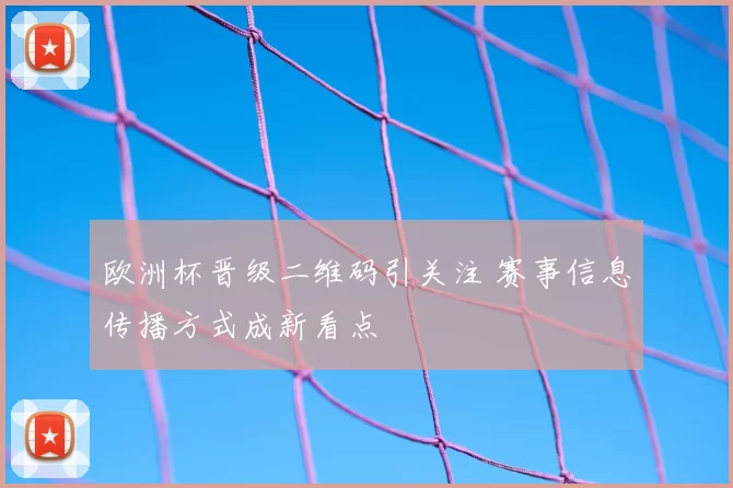 欧洲杯晋级二维码引关注 赛事信息传播方式成新看点